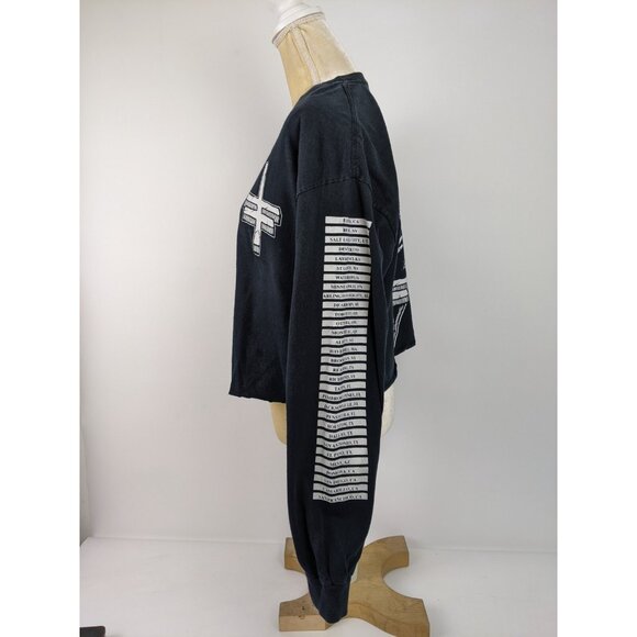 Twitching Tongues Y2K Tour Shirt Long Sleeve Crop Top Gildan Size Large Unisex - Picture 4 of 9